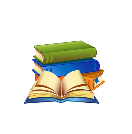 Books. Isolated on white background.のイラスト素材