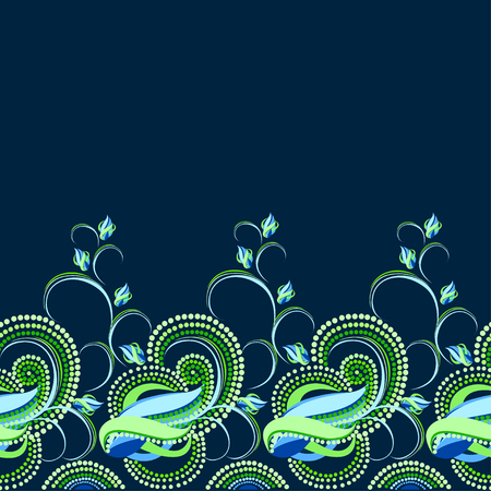 Abstract floral ornament seamless patternのイラスト素材
