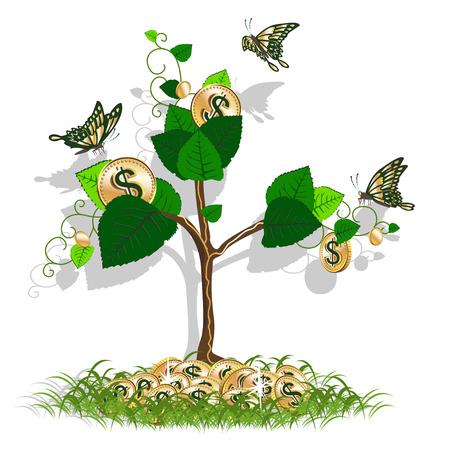 Money Tree Vector illustrationのイラスト素材