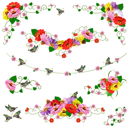 vector floral collectionのイラスト素材