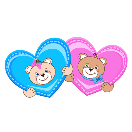 Teddy bear with heartのイラスト素材