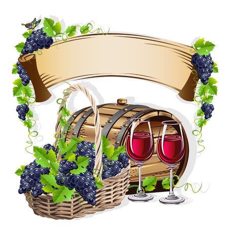 Wine still lifeのイラスト素材
