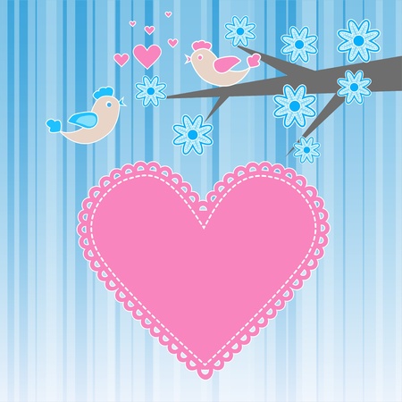 Two birds in love. のイラスト素材