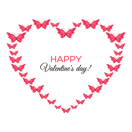 Heart of butterflies for cards, banners, etcのイラスト素材