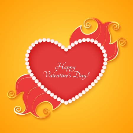 Colorful Valentines heart with lettering Happy Valentine's Dayのイラスト素材