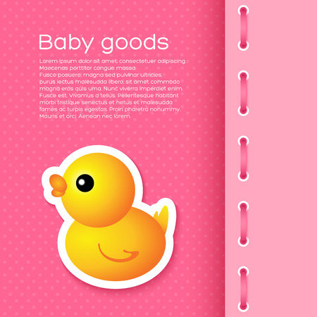 Background with cartoon duck. For children backgrounds, cardsのイラスト素材