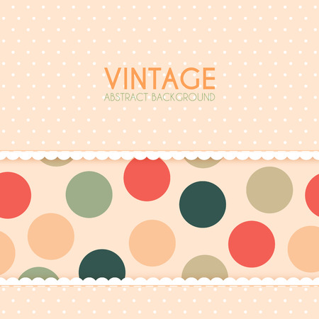 Vintage background with polka dots patternのイラスト素材