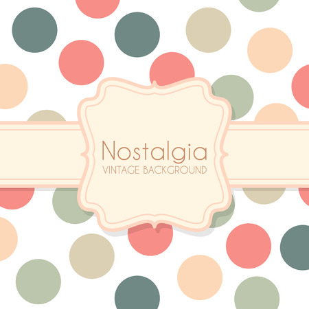 Cute vintage background with frameのイラスト素材