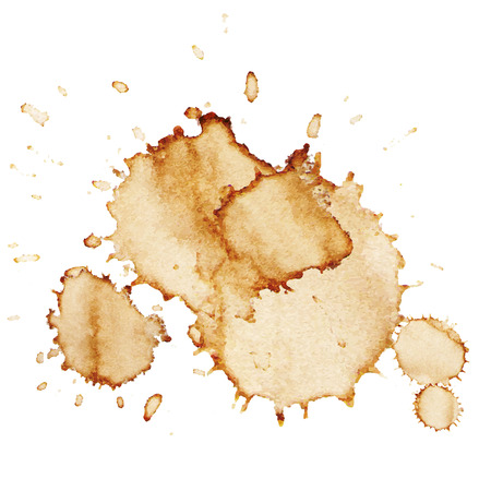 Coffee stains isolated on white background. Vector illustrationのイラスト素材