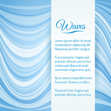 Abstract Light Blue Waves Background with Place for Textのイラスト素材