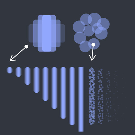 Animation explosion effects set. Linear airburst. Vector design. Easy to recolor
