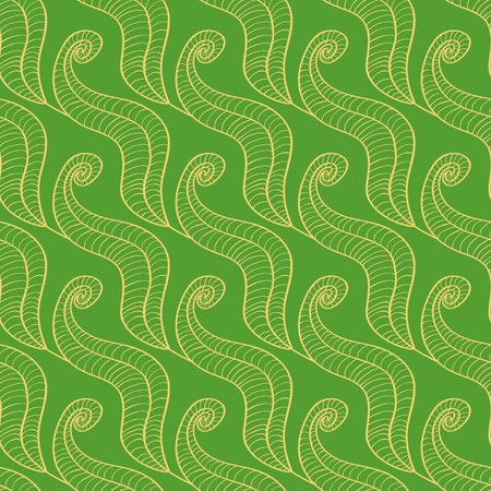 Vector Floral Pattern with leaves. Seamless hand drawn doodle background for textile or wallpaperのイラスト素材