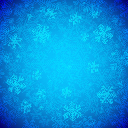Blue Snowflakes Background for Christmas and New Year Decoration.のイラスト素材