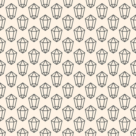 Seamless Pattern with Crystal Symbol for wedding card or invitation decoration, elegant fashion designs, wrapping and packages. Classic simple backgroundのイラスト素材