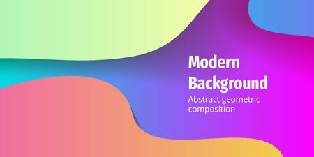 Colorful gradient abstract background. Fluid dynamic shapes compositionのイラスト素材