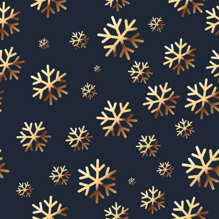 Snowflake christmas and new year seamless patternのイラスト素材