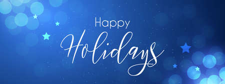 Happy Holidays Lettering Background Greeting Vector Illustration