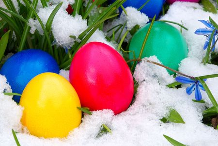 easter eggsの写真素材
