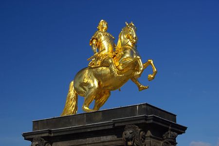Dresden Goldener Reiter - Dresden Golden Knight 01の写真素材