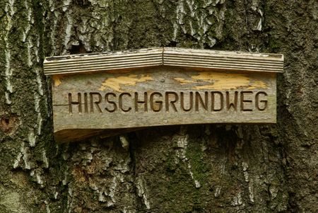 Hirschgrundweg signの写真素材