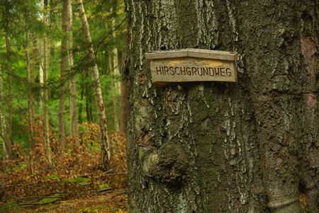 Hirschgrundweg signの写真素材