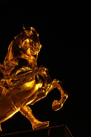 Dresden Golden Knight night 17の写真素材