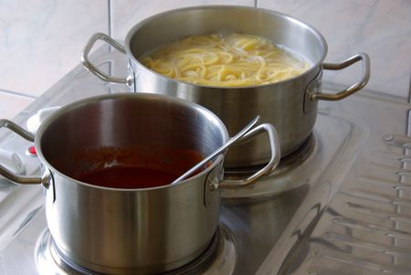 cooking spaghetti 10の写真素材