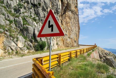 coast road Makarskaの写真素材