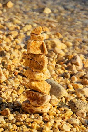 tower from pebbles