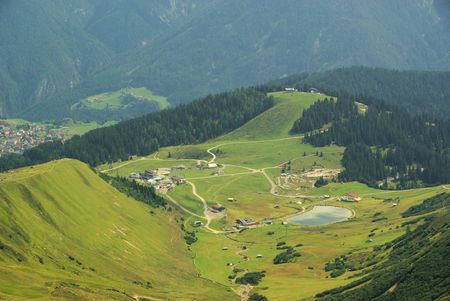 hiking to mountain Furgler 43の写真素材