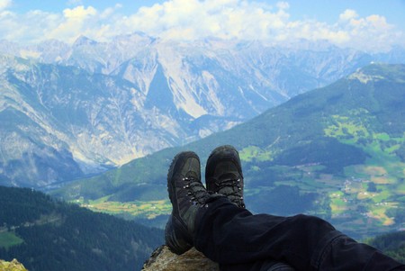 walking boots の写真素材