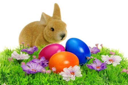  easter eggs on flower meadow 39