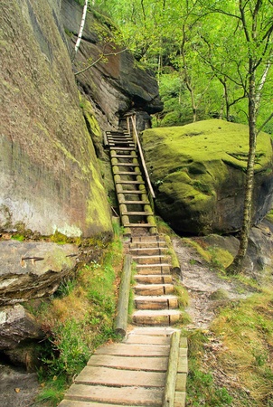 path through mountains Affensteine の写真素材