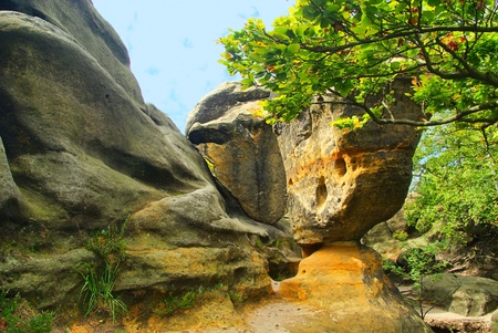 path through mountains Affensteine の写真素材