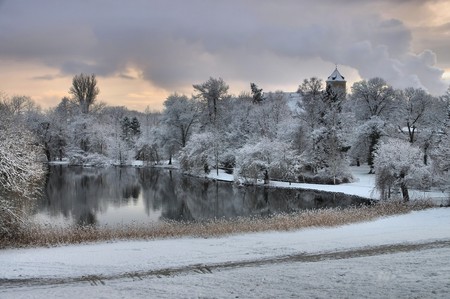 Spremberg castle in winterのeditorial素材