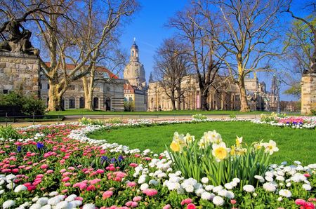 Dresden Church of Our Ladyの写真素材