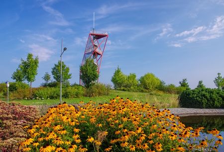 Spremberg Neu Haidemuehl watch towerの写真素材