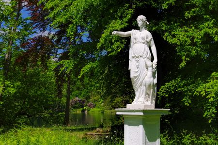 English Grounds of Woerlitz Diane statueの写真素材