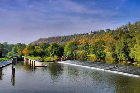 Zscheiplitz church near Freyburg in Saxony-Amhaltの写真素材