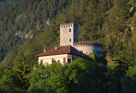 Welfenstein castle in italian Dolomitesのeditorial素材
