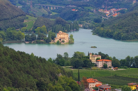 Toblino Castel in Trentino, northern Italyのeditorial素材