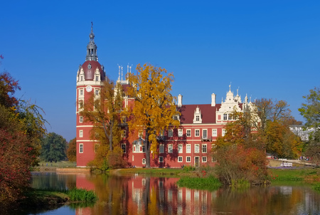 Bad Muskau palace in Lusatia, Germanyのeditorial素材