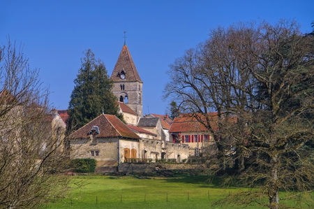 Chateau Saint-Seine-sur-Vingeanne in Burgundy, Franceのeditorial素材