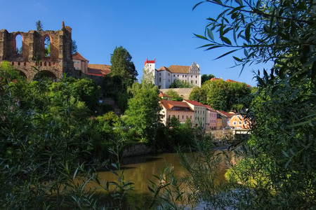 castle Ortenburg and St Nikolai Church ruin, Bautzen, Saxony, Upper Lusatia in Germanyのeditorial素材