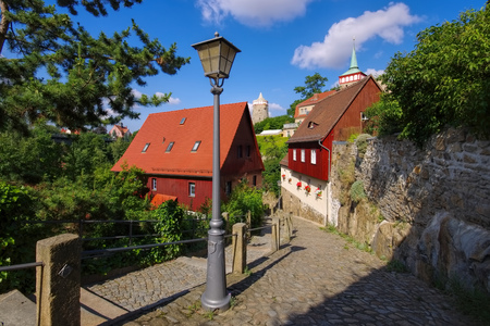 town Bautzen in Upper Lusatia, Germanyのeditorial素材