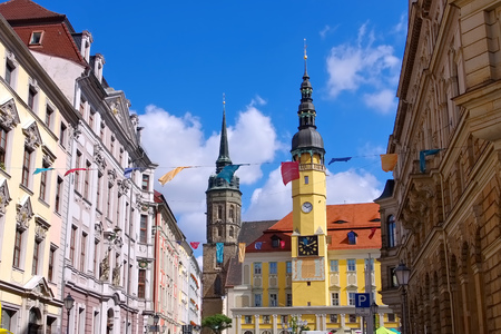 town Bautzen town hall in Upper Lusatia, Germanyのeditorial素材
