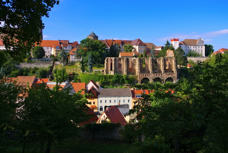 castle Ortenburg and St Nikolai Church ruin, Bautzen, Saxony, Upper Lusatia in Germany