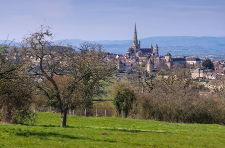 the town Autun in France, the famous cathedral
