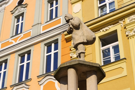 Statue in the town Klodzko (Glatz) in Silesia, Polandのeditorial素材