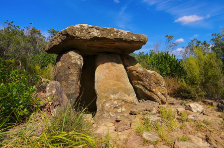 Dolmen de la Bruyere in southern Franceの写真素材